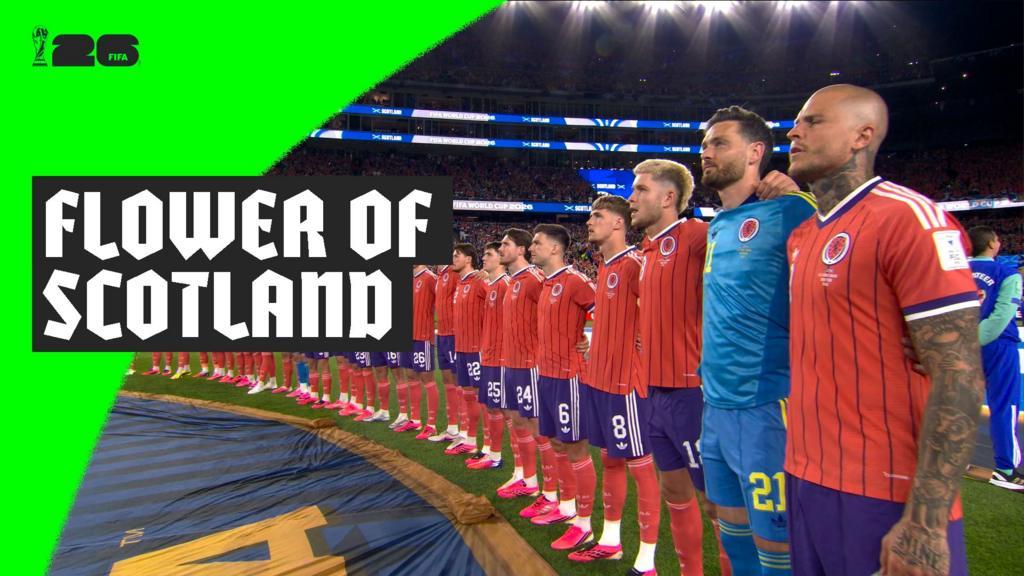 ฟุตบอลโลก 2026: สกอตแลนด์ร้องเพลงชาติ Flower of Scotland ก่อนแมตช์กับเฮติ